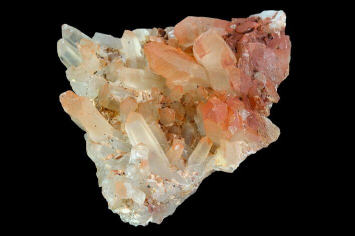 Natural, Red Quartz Crystal Cluster - Morocco #128063